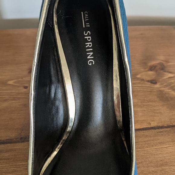 Call it Spring High Heel Shoes Pumps Textured Blue - Picture 9 of 14